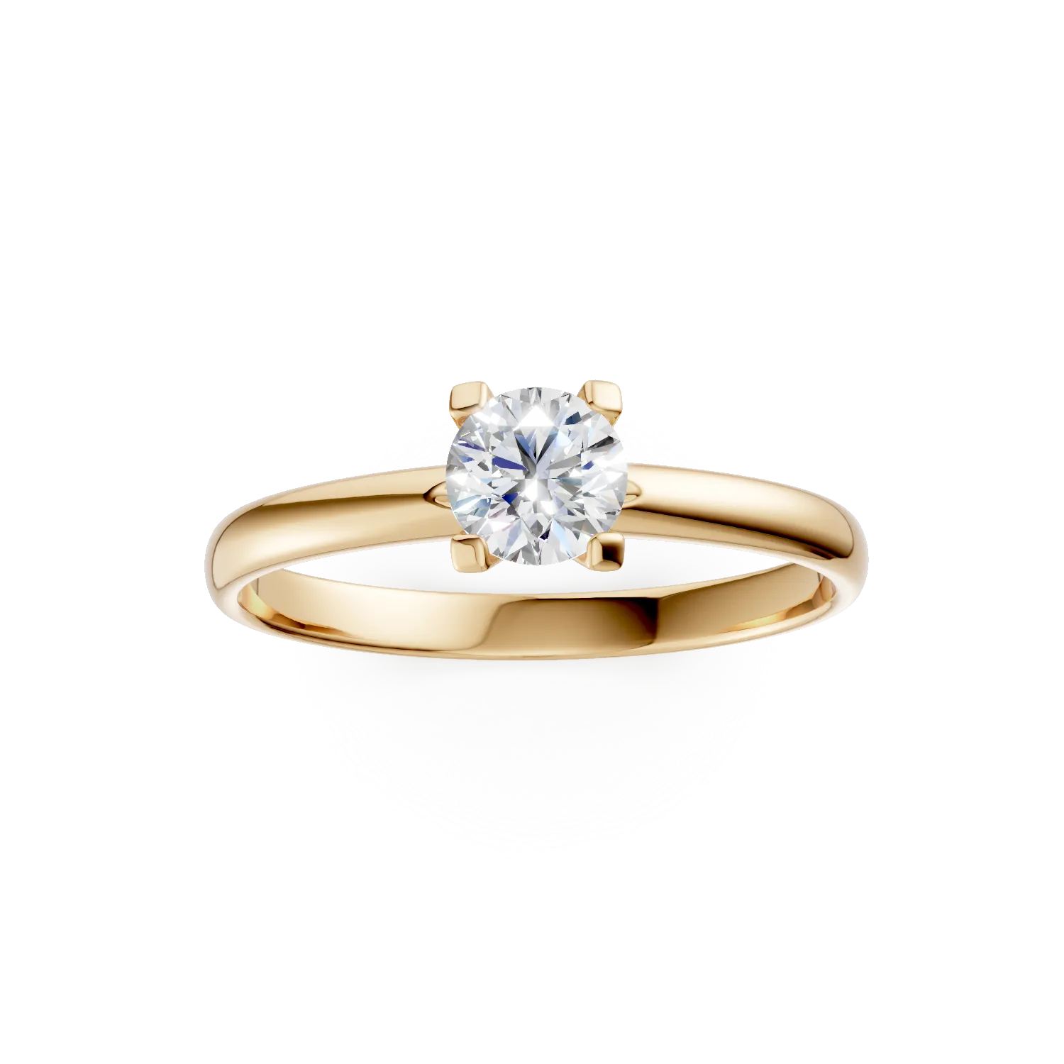 Yellow gold engagement ring