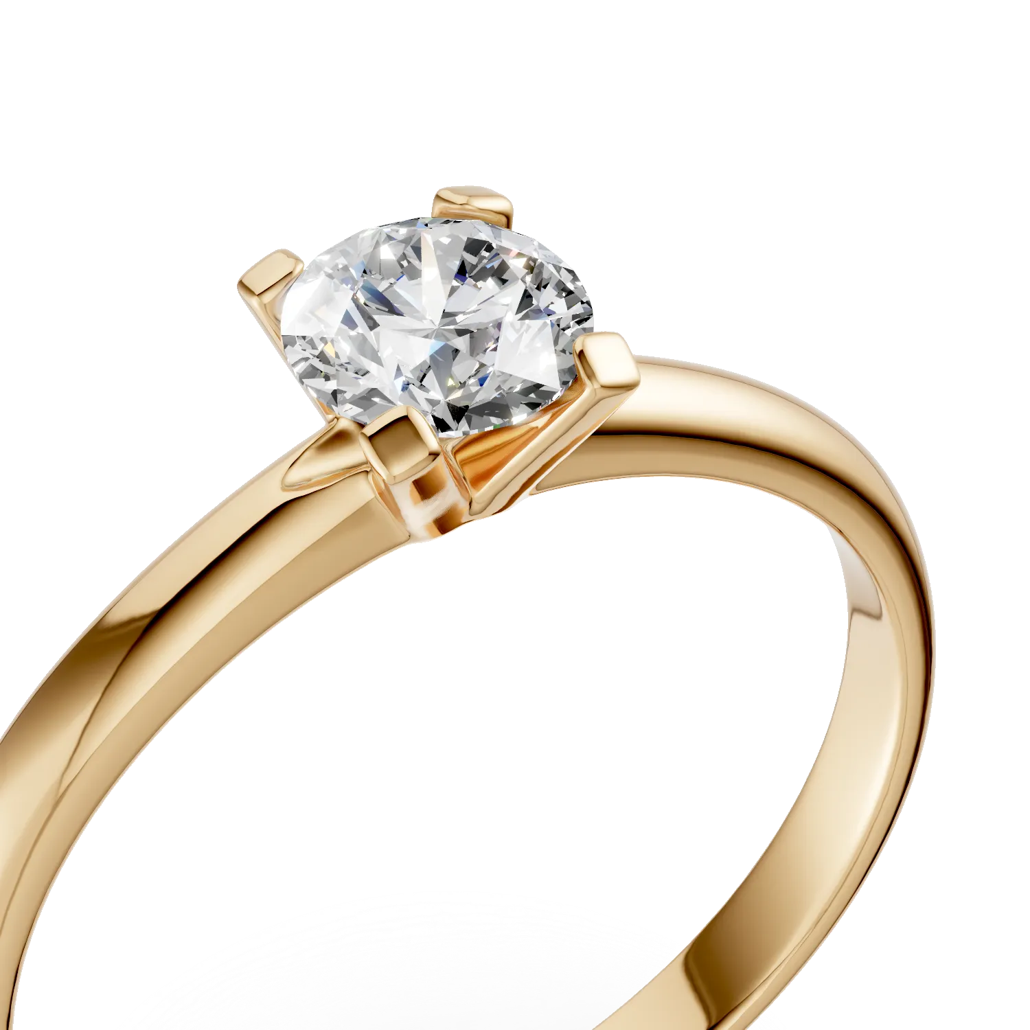 Yellow gold engagement ring