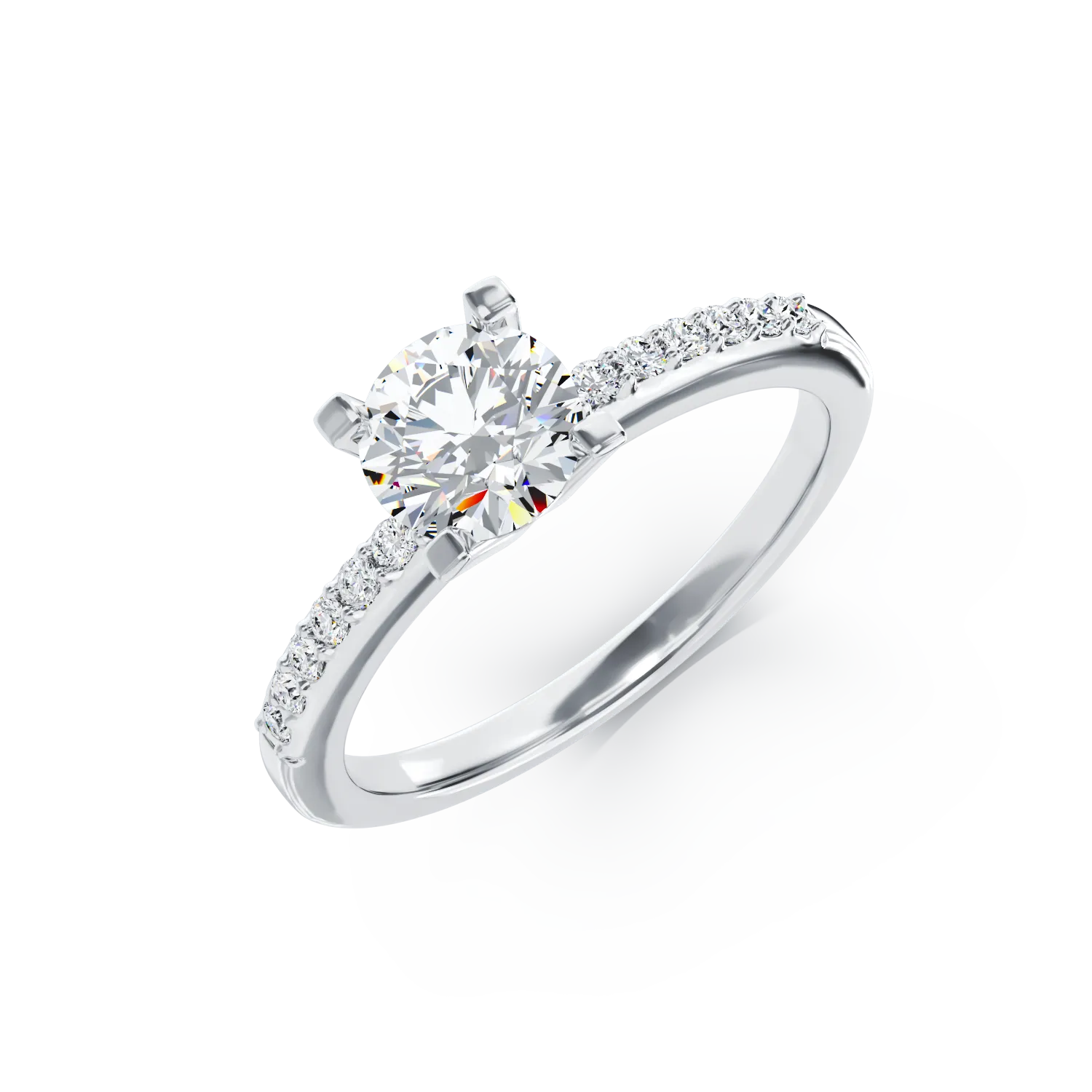 18k white gold engagement ring