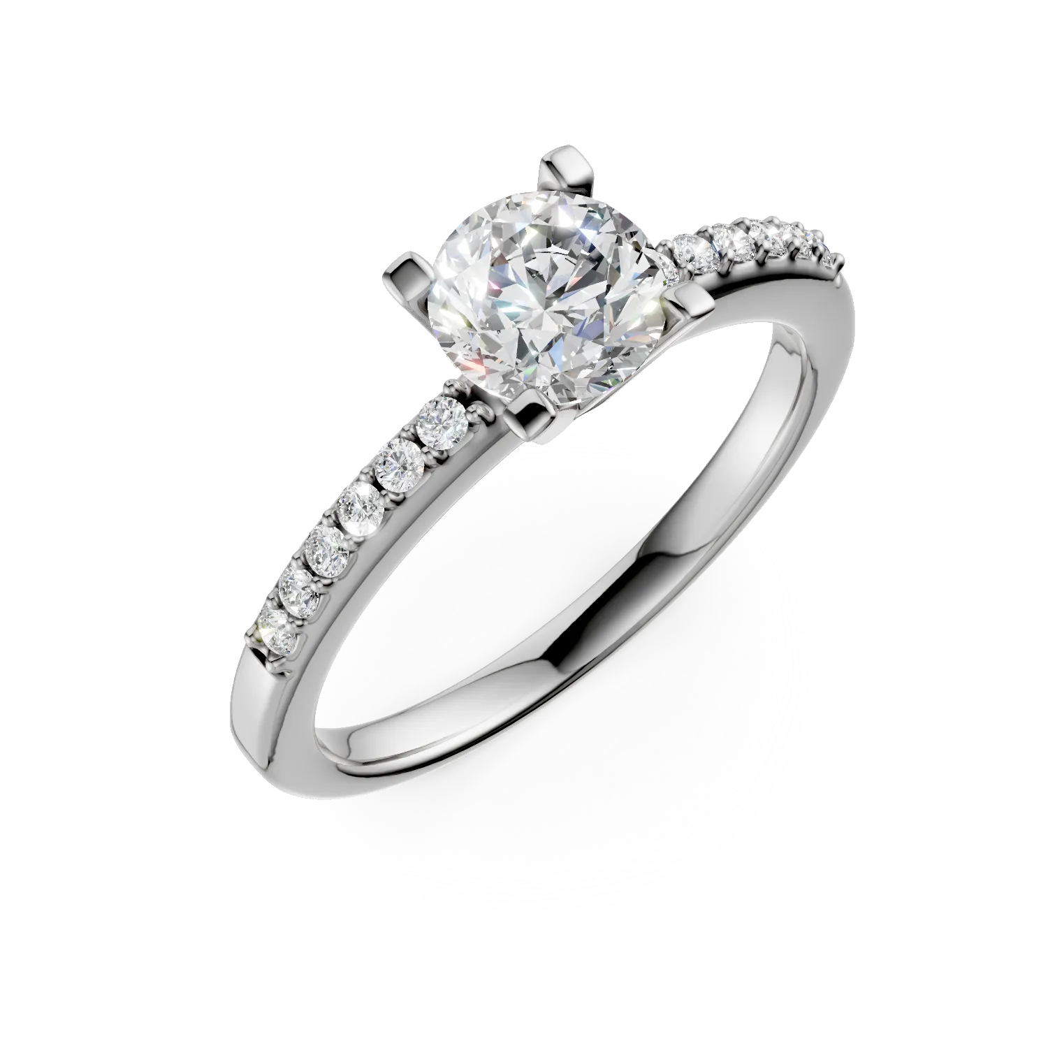 White gold engagement ring