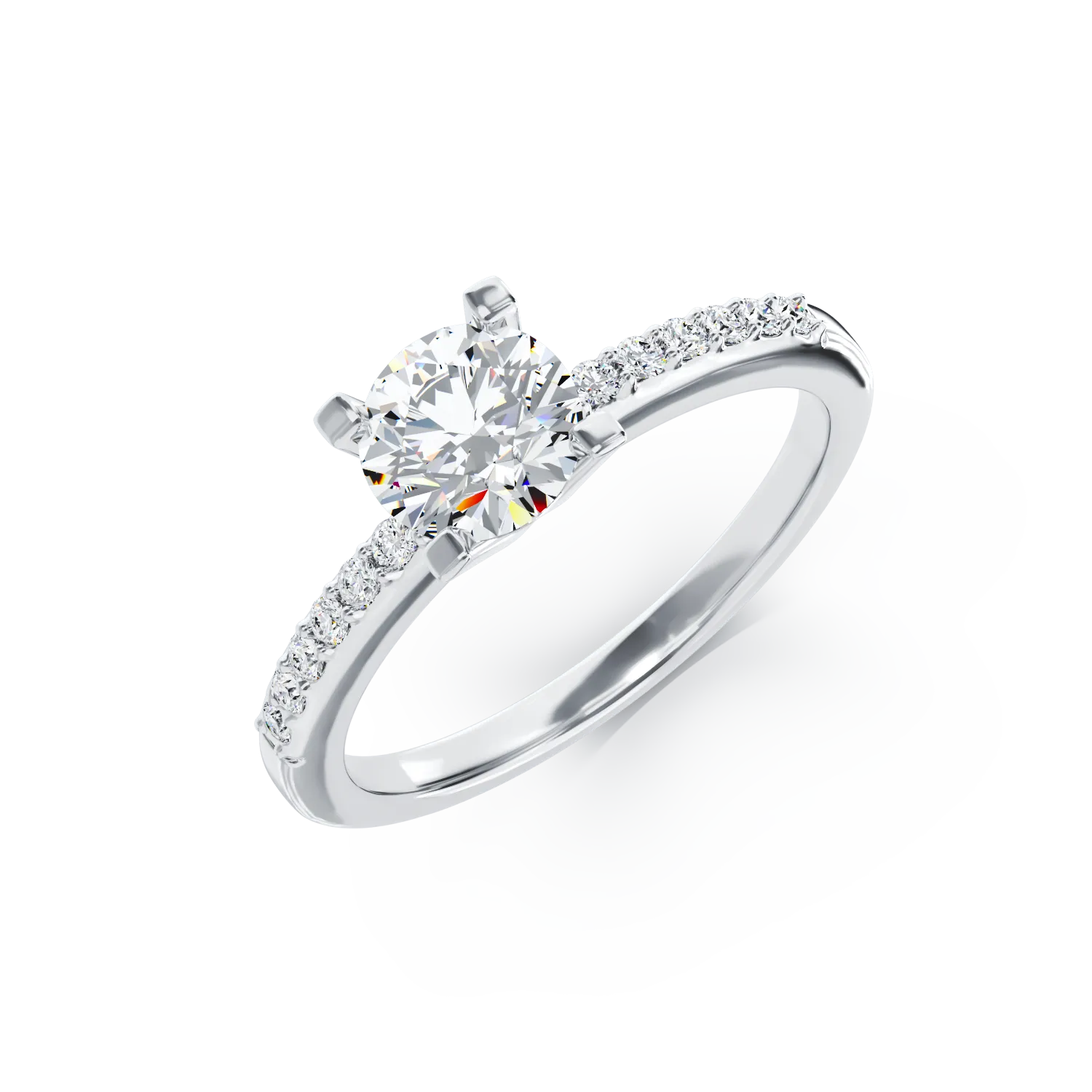 White gold engagement ring