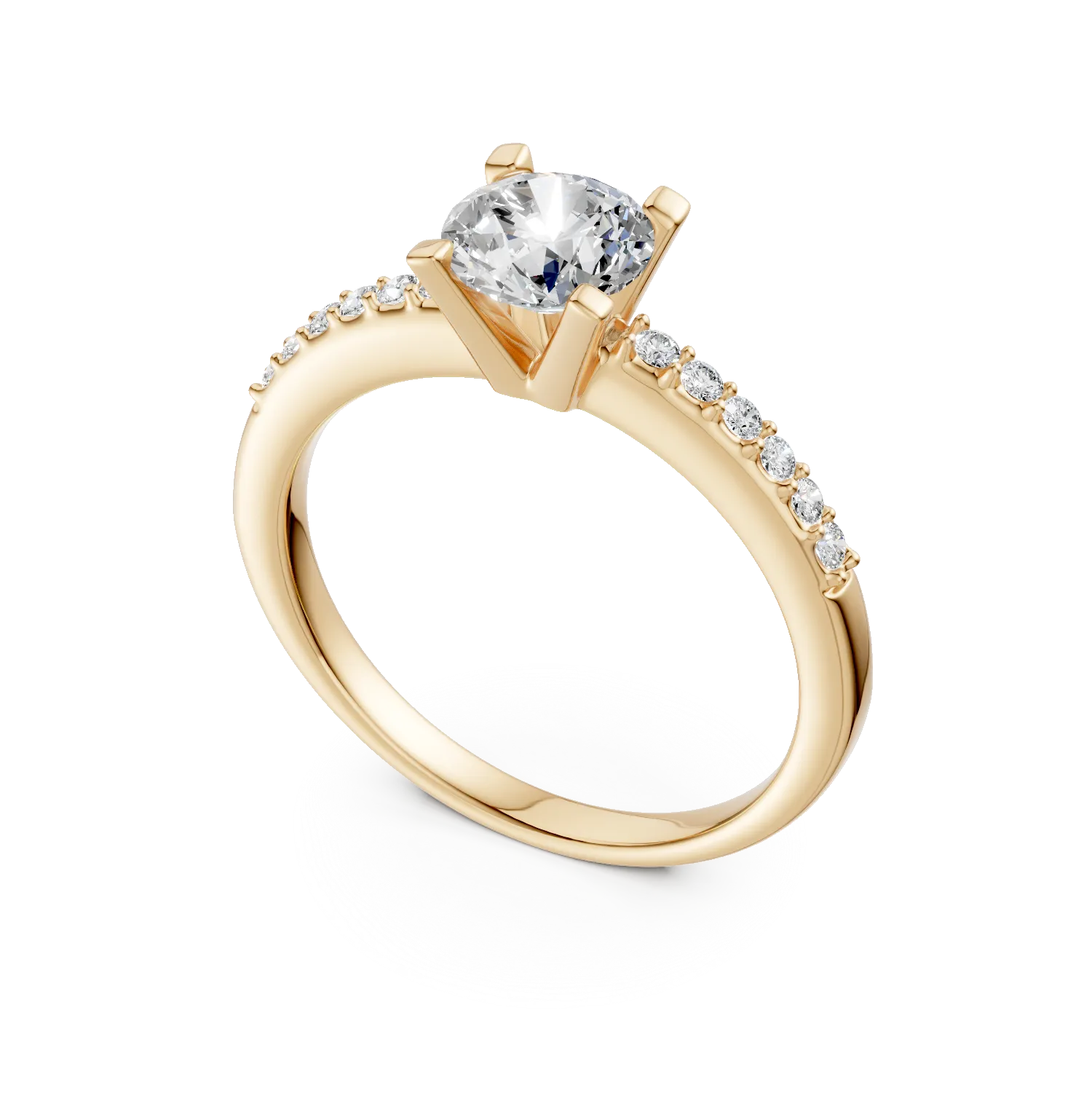 Inel de logodna din aur galben