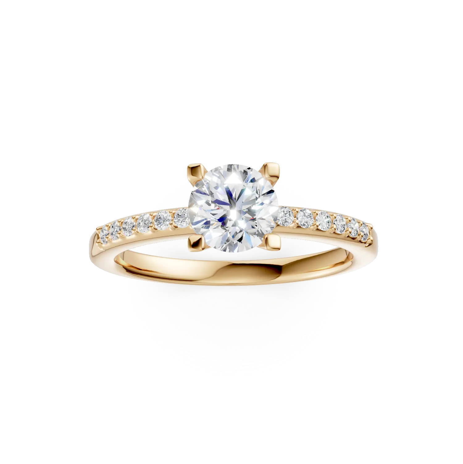 Inel de logodna din aur galben