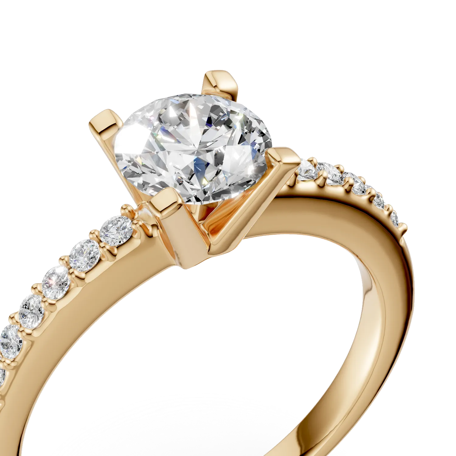 Inel de logodna din aur galben