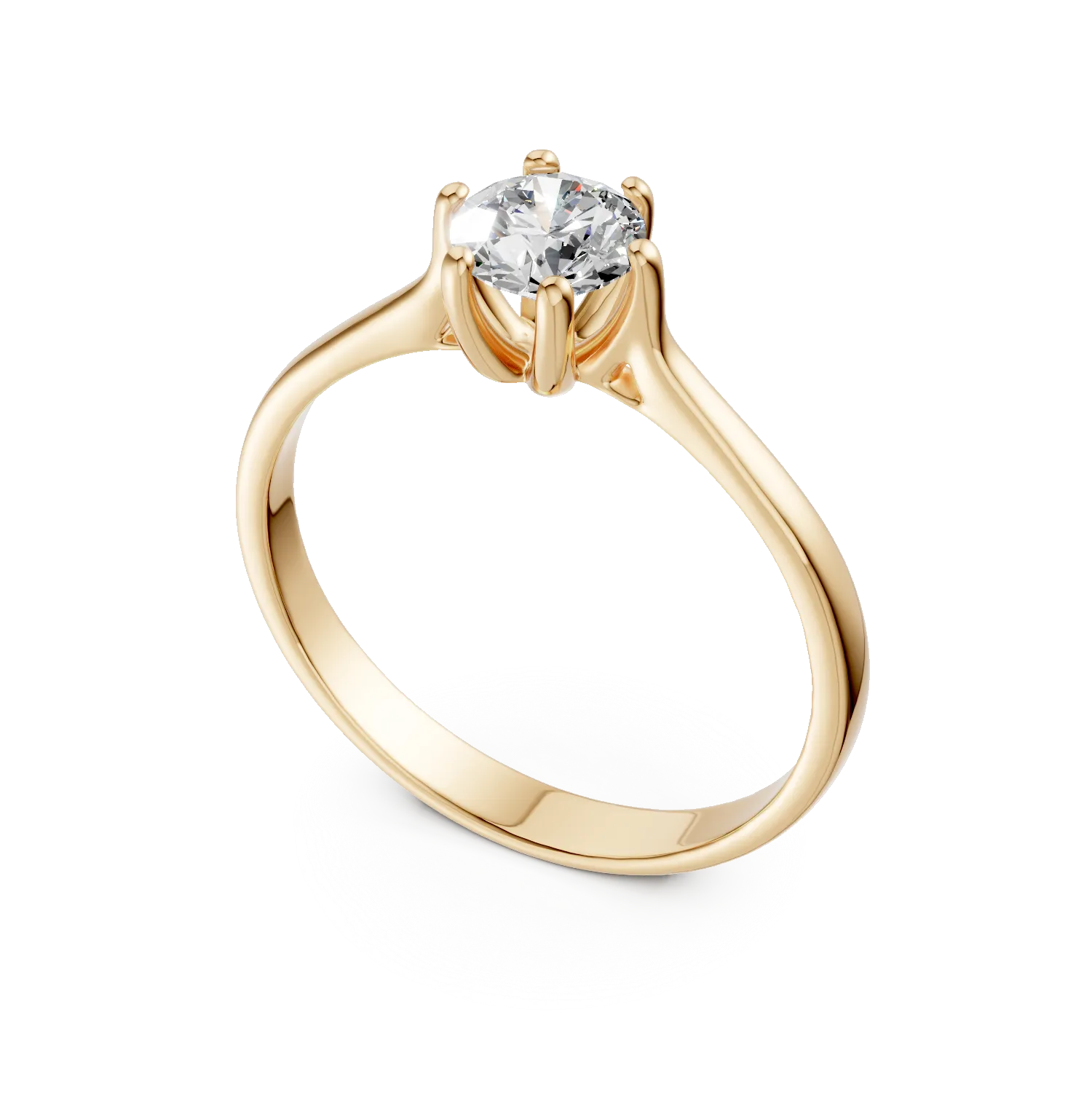 Yellow gold engagement ring