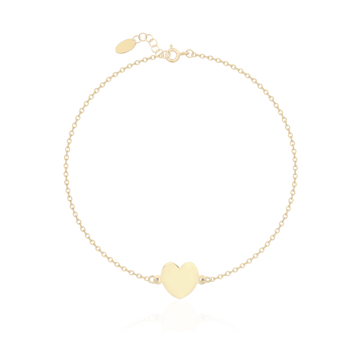 Bratara cu inimioara din aur galben