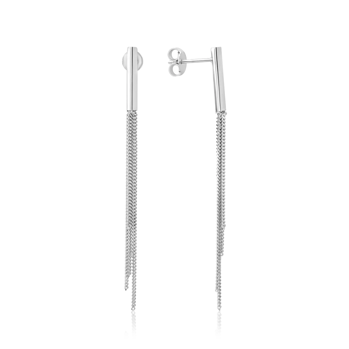 14K white gold earrings