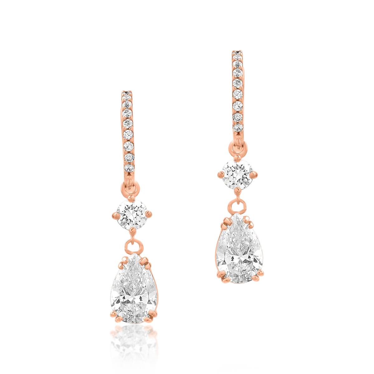 14K rose gold earrings