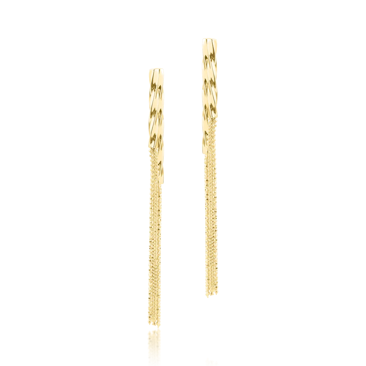 14К жълти златни обеци