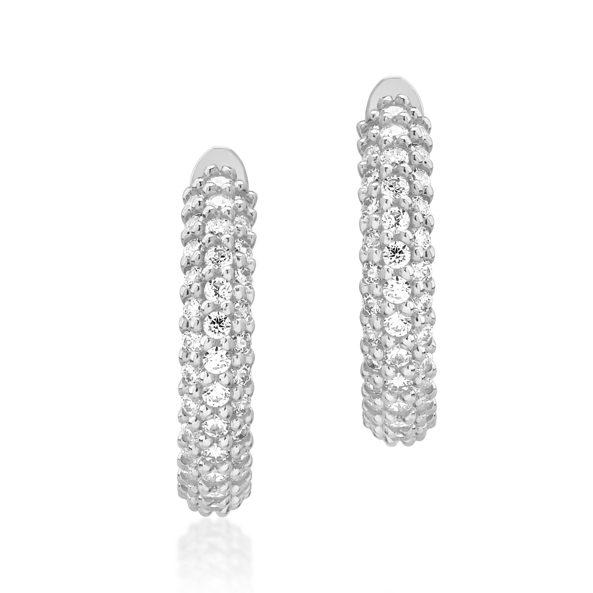 14K white gold earrings