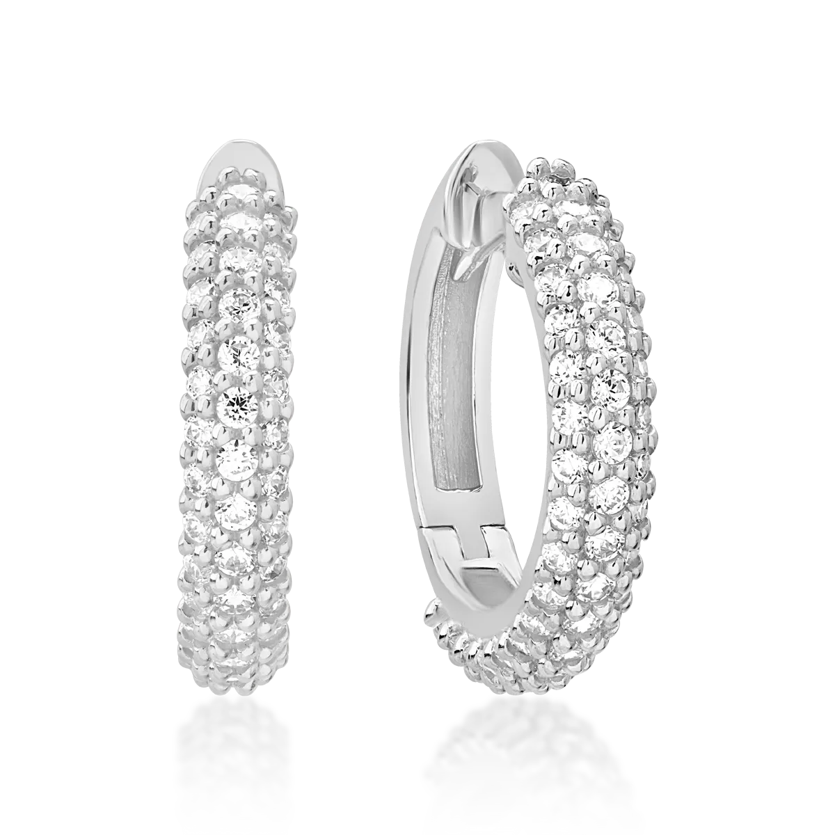 14K fehér arany fülbevaló