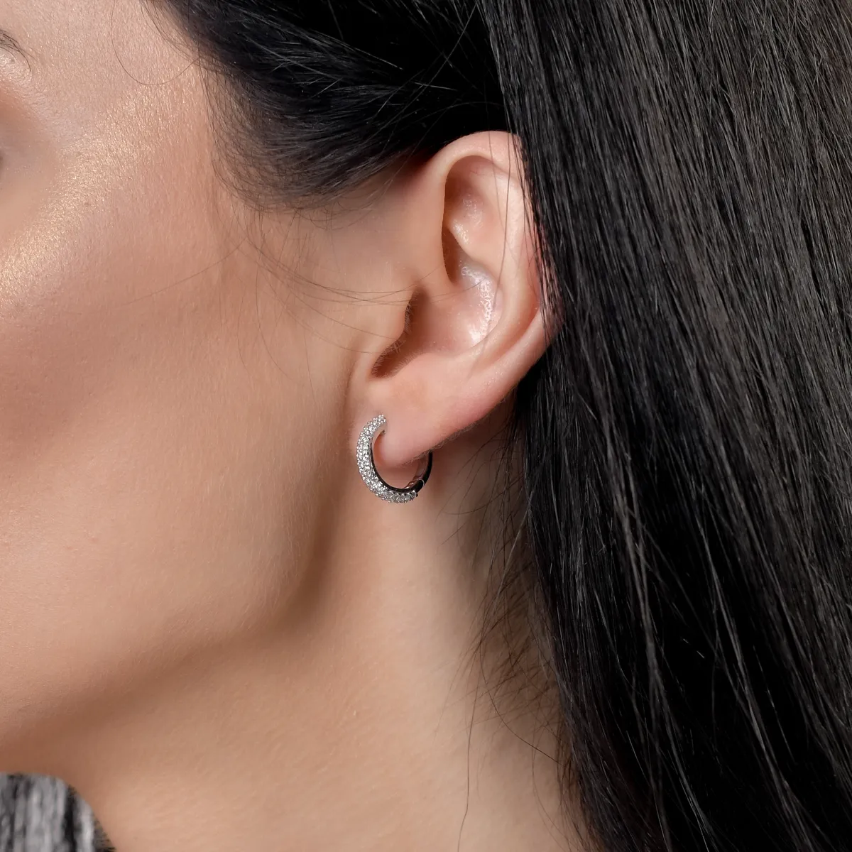 14K fehér arany fülbevaló