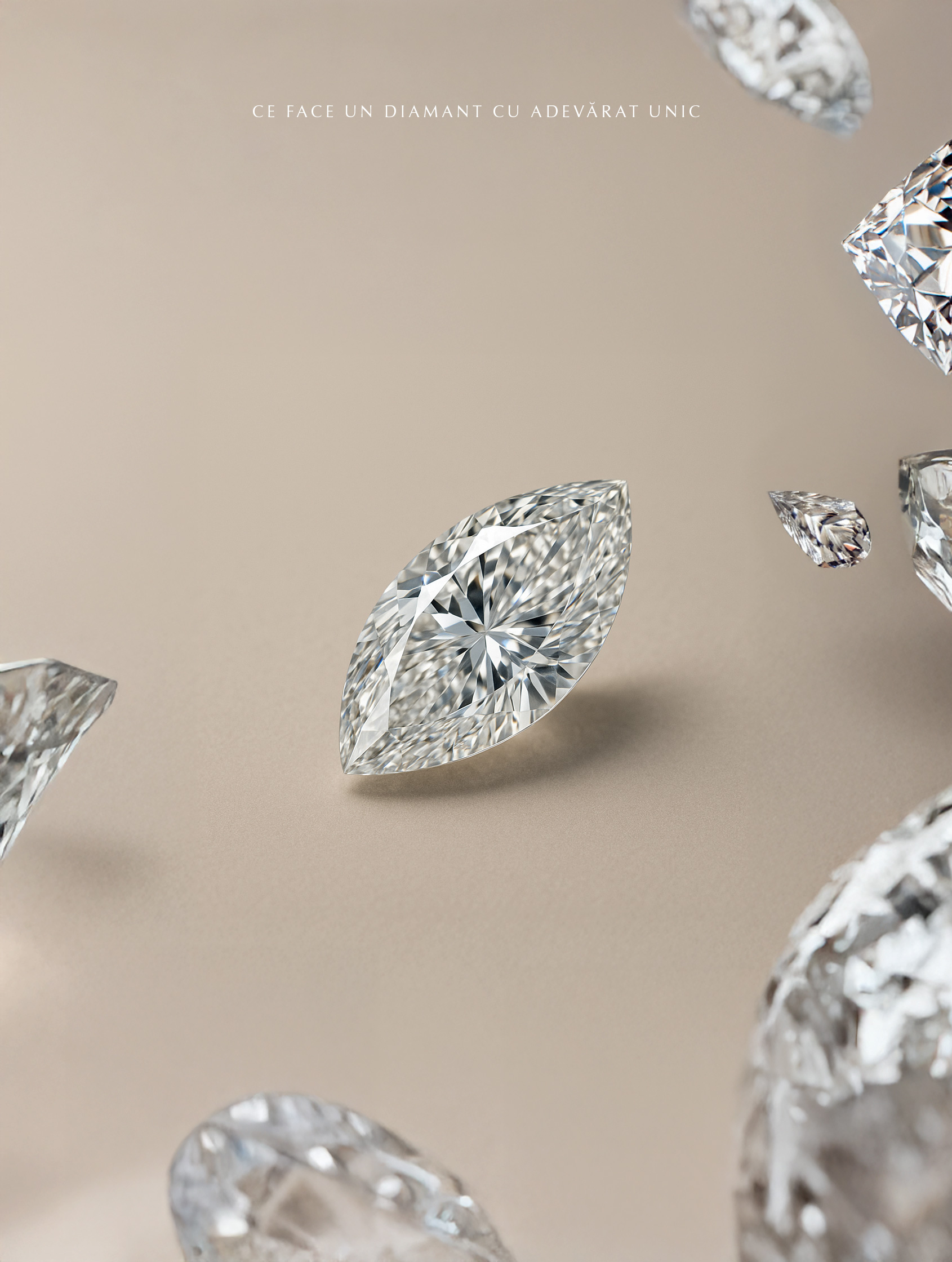 anatomia diamantului, proprietati, diamant alb taiat - TEILOR 